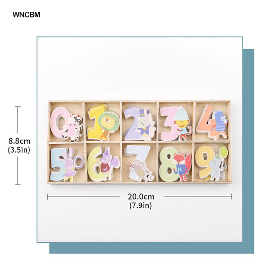 Gift To Love | Wooden Number Printed Mouse | Code : WNCBM