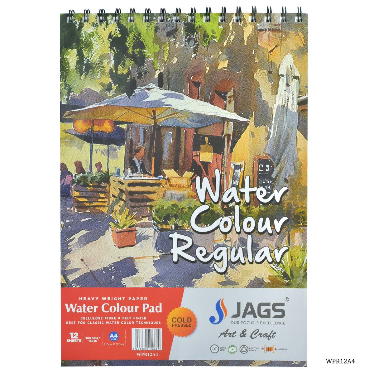 Gift To Love | Watercolor Pad Regular A4 | Pcs : Pack Of 12 Sheets | Code : WPR12A4
