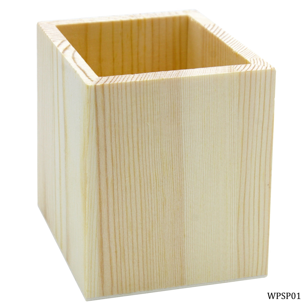 Gift To Love | Wooden Pen Stand Plain Square | Size : Small | Code : WPSP01