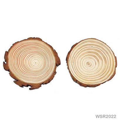 Gift To Love | Wooden Slice Round | Size : 20-22 X 2 Cm | Code : WSR2022