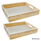 Gift To Love | Wooden Decoupage Tray Square 2pcs Set | Code : WTS1192