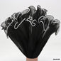 Gift To Love | Wrapping Paper Net Wrinkled With White Ball Chain | Color : Black | Code : MG2513E