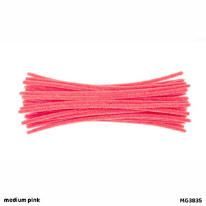 Gift To Love | Craft Pipe Cleaner | Color : Pink | Size : 7 Mm X 30 Cm | Pcs : 100 Pcs | Code : MG3835_OLD