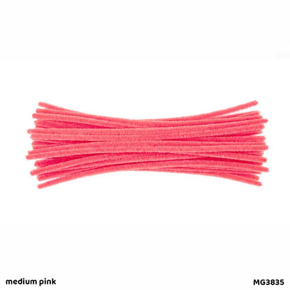 Gift To Love | Craft Pipe Cleaner | Color : Pink | Size : 7 Mm X 30 Cm | Pcs : 100 Pcs | Code : MG3835_OLD