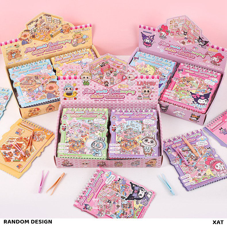 Gift To Love | Mini World Landscaping Sticker Collection Book Kit | Code : XAT