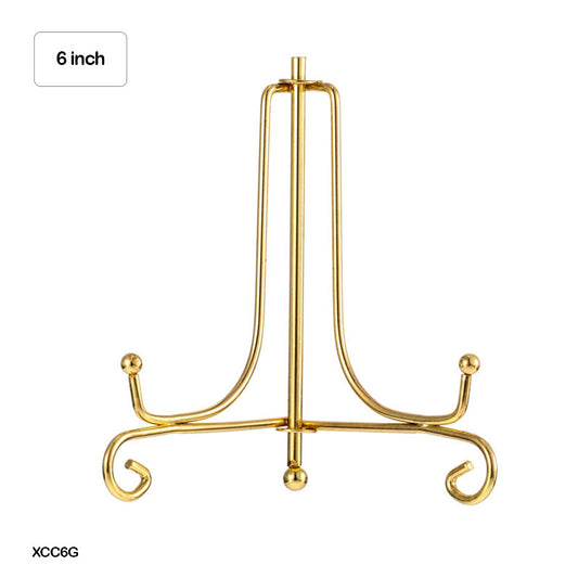 Gift To Love | Frame Holder Display Stand Iron | Color : Gold | Size : 6 Inch | Code : XCC6G