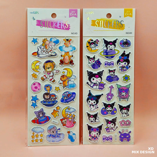 Gift To Love | Funny Cartoon, Numbers And Alphabet Print Sticker | Code : XD
