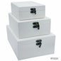 Gift To Love | Wooden Empty Box | Color : White | Pcs : 3 Pcs | Code : XT2223