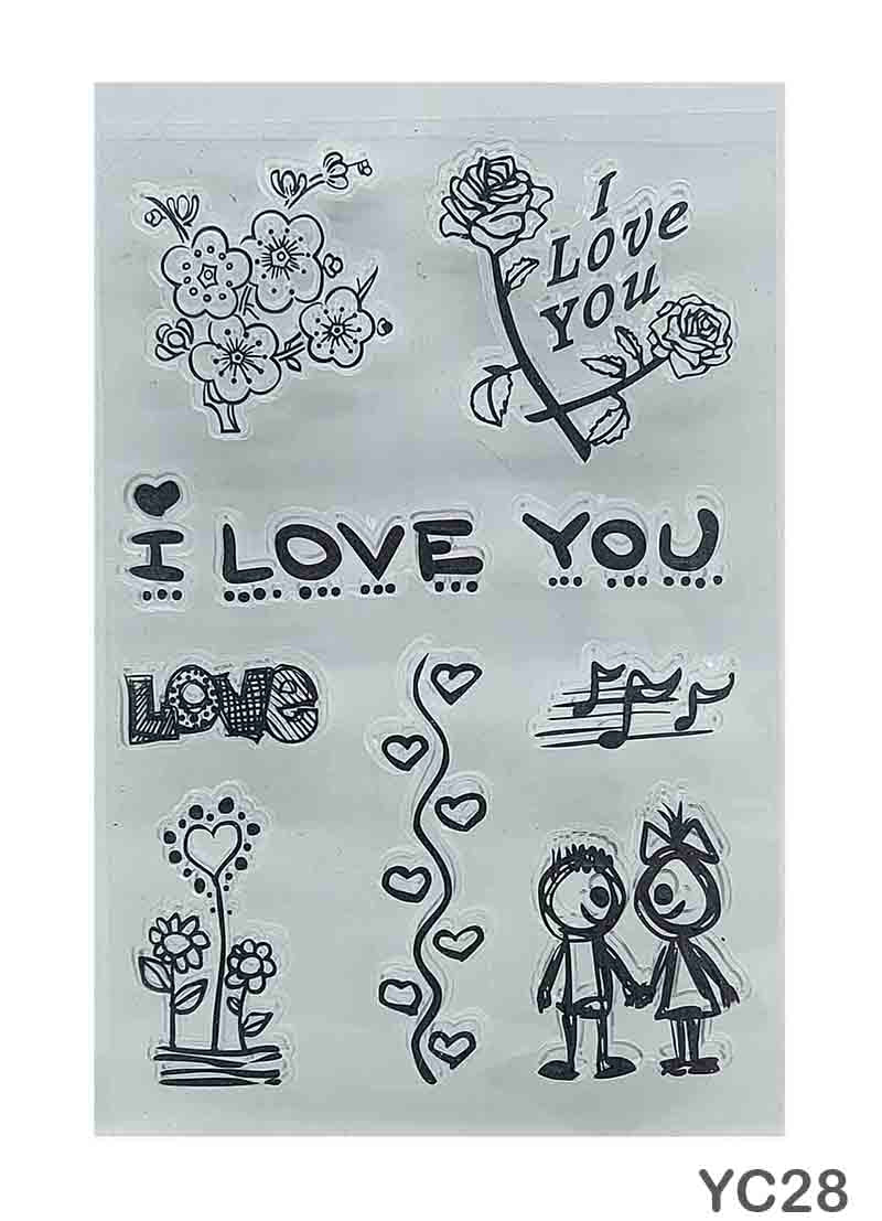 CLEAR STAMP SMALL (YC28) - GIFT TO LOVE
