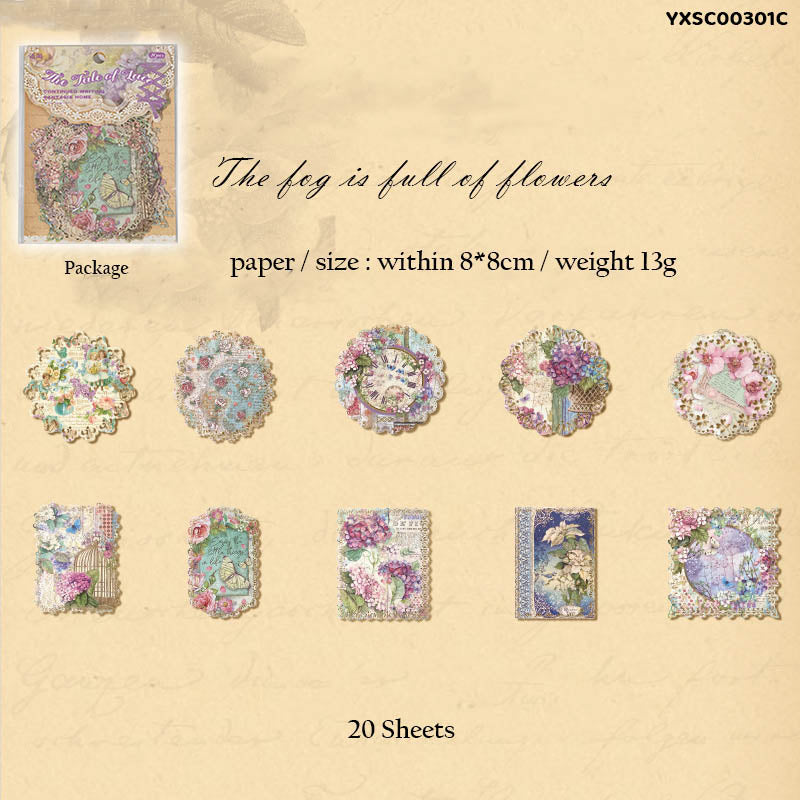 Gift To Love | The Tale Of Lace Deco Paper Cutout | Pcs : 20 Pc | Code : YXSC00301C
