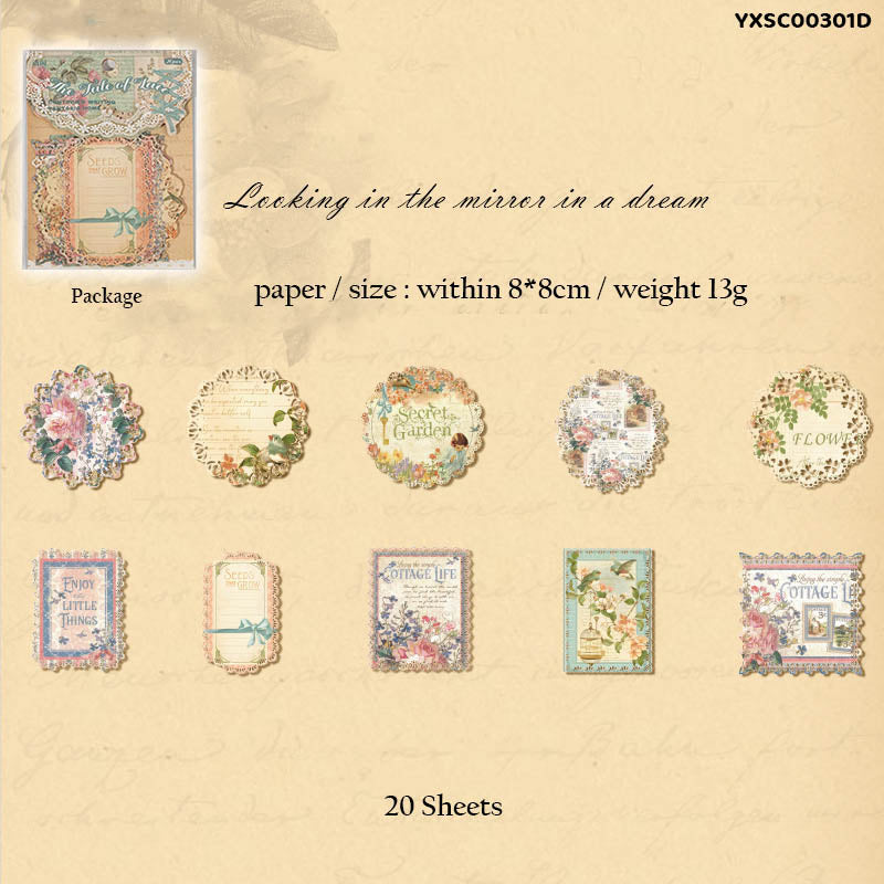 Gift To Love | The Tale Of Lace Deco Paper Cutout | Pcs : 20 Pc | Code : YXSC00301D