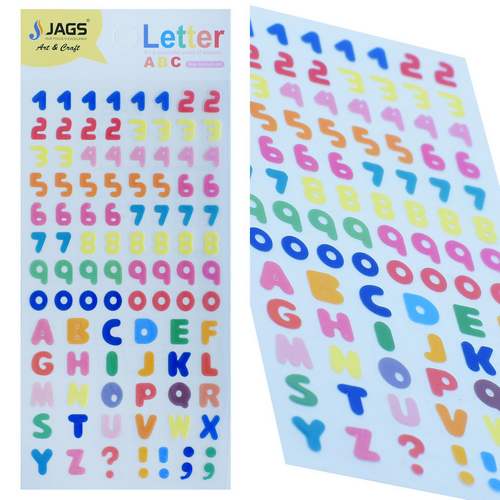 Gift To Love | Sticker Letter ABC/123 Mix Colour | Code : ZW-DAB