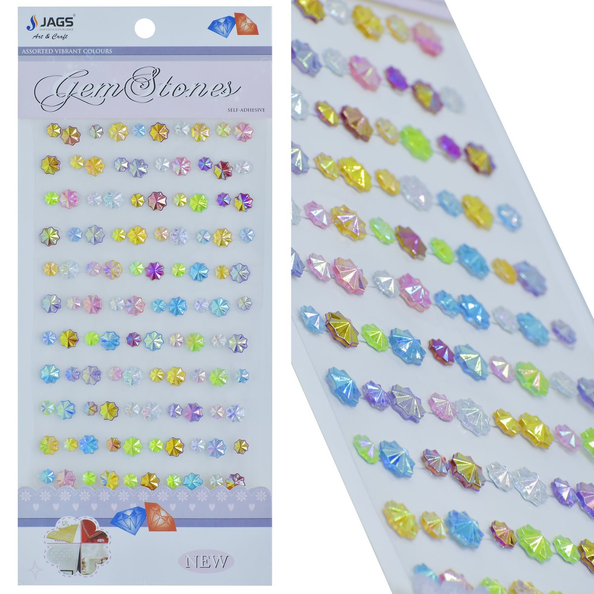 Gift To Love | Diamond Sticker | Color : Multicolour | Size : 2 Size Mix | Code : ZW-DB